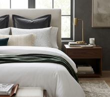 Load image into Gallery viewer, Deconstructed Stripe Pillow Cover in Black, Linen Pillows, Schumacher Textiles

