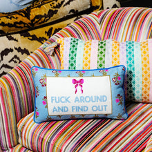 Load image into Gallery viewer, Fuck Around Needlepoint Pillow
