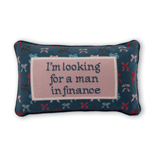Load image into Gallery viewer, Man In Finance Needlepoint Pillow
