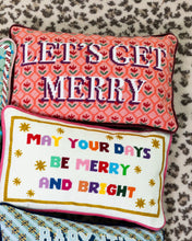 Load image into Gallery viewer, Let's Get Merry Needlepoint Pillow
