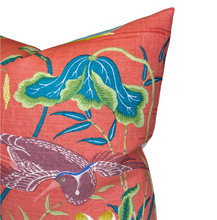Load image into Gallery viewer, Lotus Garden Pillow Cover in Red, Schumacher Textiles
