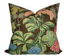 Load image into Gallery viewer, Meadow Floral Pillow Cover in Brown, Thibaut Pillows
