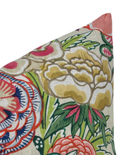Load image into Gallery viewer, Peony Garden Floral Pillow Cover in Beige, Thibaut Pillows
