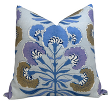 Load image into Gallery viewer, Tybee Tree Pillow Cover in Lavender and Blue, Thibaut Pillows

