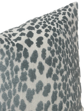 Load image into Gallery viewer, Spotted Velvet Pillow Cover in Marine
