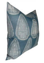 Load image into Gallery viewer, Artemis Pillow Cover in Lake Blue, Susan Connor Textiles
