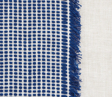 Load image into Gallery viewer, Tulum Casement Embroidered Pillow Cover in Blue, Schumacher Textiles

