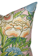Load image into Gallery viewer, Peony Garden Floral Pillow Cover in Blush, Thibaut Pillows
