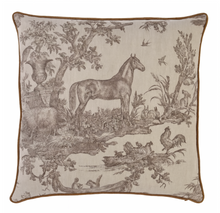 Load image into Gallery viewer, Western Toile Pillow Cover in Sepia Brown, Schumacher Textiles
