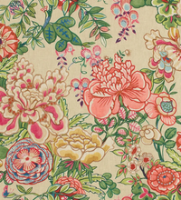 Load image into Gallery viewer, Peony Garden Floral Pillow Cover in Beige, Thibaut Pillows
