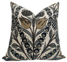 Load image into Gallery viewer, Cornelia Pillow Cover in Gold and Grey, Thibaut Pillows
