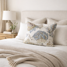 Load image into Gallery viewer, Kalamkari Pillow Cover in Aqua, Thibaut Pillows
