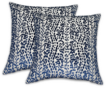Load image into Gallery viewer, Les Touches Velvet Pillow Cover in Blue
