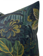 Load image into Gallery viewer, Night Garden Pillow Cover in Midnight Blue, Thibaut Pillows
