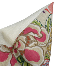 Load image into Gallery viewer, Peony Garden Floral Pillow Cover in Beige, Thibaut Pillows
