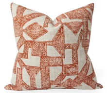 Load image into Gallery viewer, Paza Pillow Cover in Orange, Designer Pillows

