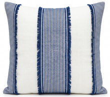 Load image into Gallery viewer, Tulum Casement Embroidered Pillow Cover in Blue, Schumacher Textiles
