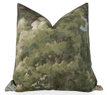 Load image into Gallery viewer, Woodland Clearing Pillow Cover in Green, Thibaut Pillows
