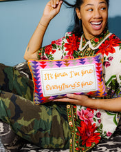 Load image into Gallery viewer, Everything's Fine Needlepoint Pillow
