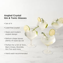 Load image into Gallery viewer, Raye Angled Crystal Gin &amp; Tonic Glasses Set of 4
