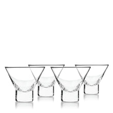 Load image into Gallery viewer, Raye Heavy Base Crystal Stemless Martini Glasses Set of 4
