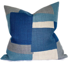 Load image into Gallery viewer, Collage Pillow Cover in Indigo Gray, Peter Dunham Textiles
