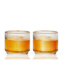 Load image into Gallery viewer, Meridian Crystal Lowball Tumblers Set of 2
