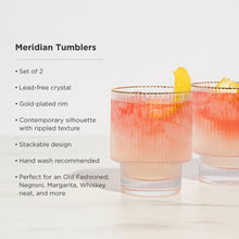 Load image into Gallery viewer, Meridian Crystal Tumblers Set of 2
