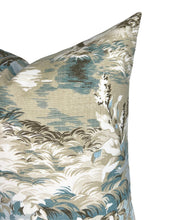 Load image into Gallery viewer, Lincoln Toile Pillow Cover in Light Blue, Thibaut Pillows
