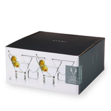 Load image into Gallery viewer, Raye Heavy Base Crystal Stemless Martini Glasses Set of 4
