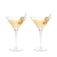 Load image into Gallery viewer, Raye Stemmed Crystal Martini Glasses Set of 2
