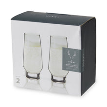 Load image into Gallery viewer, Raye Heavy Base Stemless Crystal Champagne Flutes Set of 2
