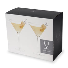 Load image into Gallery viewer, Raye Stemmed Crystal Martini Glasses Set of 2
