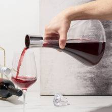 Load image into Gallery viewer, Irving Chrome-Rimmed Crystal Decanter
