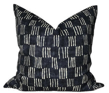 Load image into Gallery viewer, Matchsticks Pillow Cover in Indigo Blue, George Spencer Textiles

