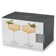 Load image into Gallery viewer, Meridian Crystal Coupe Glasses Set of 2
