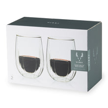 Load image into Gallery viewer, Double-Walled Stemless Wine Glasses Set of 2
