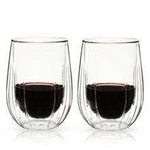 Load image into Gallery viewer, Double-Walled Stemless Wine Glasses Set of 2
