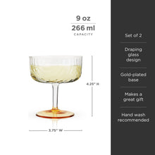 Load image into Gallery viewer, Gatsby Coupe Glasses Set of 2
