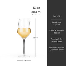 Load image into Gallery viewer, Raye Angled Crystal Chardonnay Glasses Set of 2
