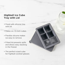 Load image into Gallery viewer, Glacier Highball Ice Cube Tray with Lid
