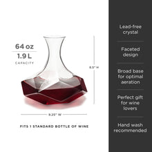 Load image into Gallery viewer, Seneca Faceted Crystal Wine Decanter
