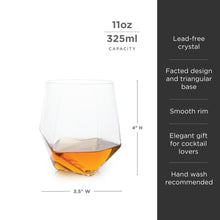 Load image into Gallery viewer, Seneca Faceted Crystal Tumblers Set of 2
