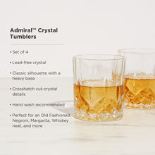 Load image into Gallery viewer, Admiral Crystal Tumblers Set of 4
